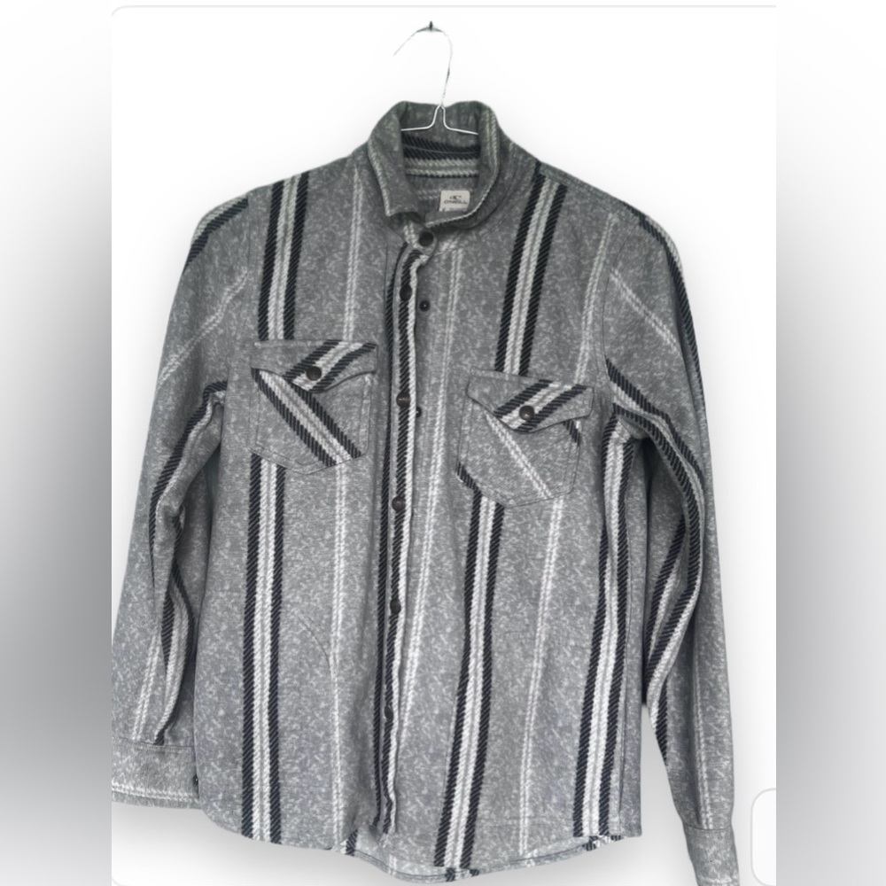 O'Neill Gray and Black Striped Women’s Jacket